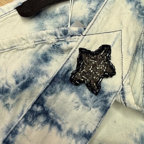 Allo Martinez Stylish Blue Tie-Dye Sleeveless Top NWT - Picture 7 of 9